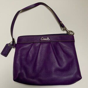 Vintage Coach Purple Leather Wristlet